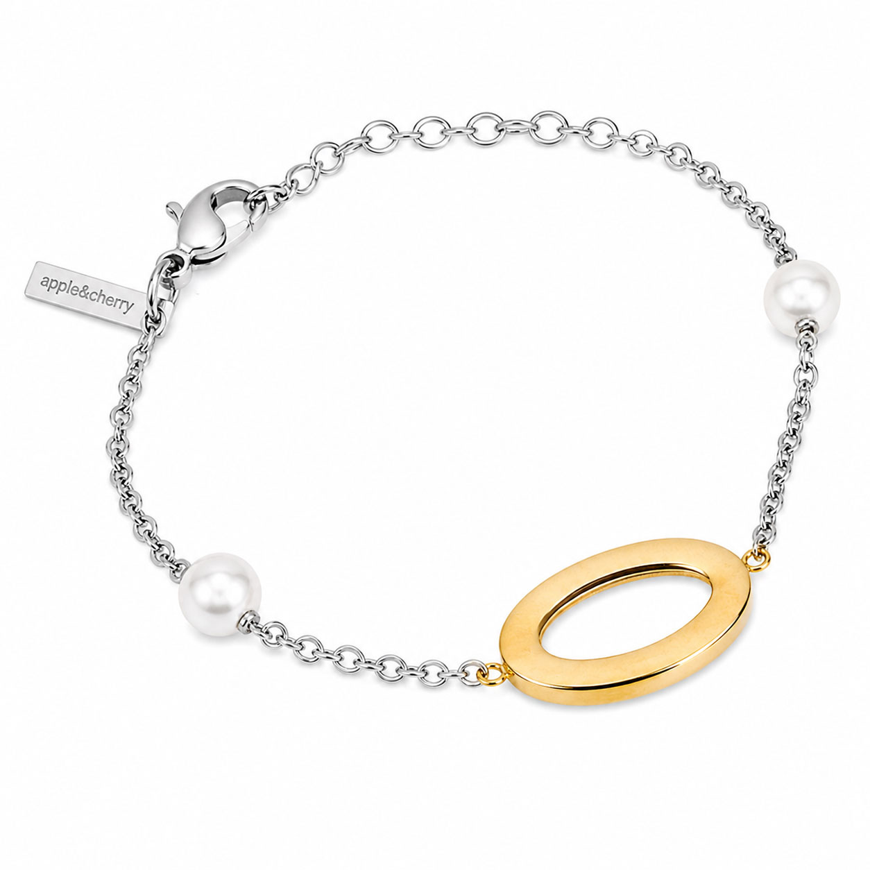 Bracciale Catena Perle e Cerchio - Apple & Cherry